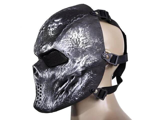 Маска для страйкбола Чужой RESTEQ — спортивная маска для пейнтбола, катания на лыжах, квадроцикле и мотоцикле - Фото 2