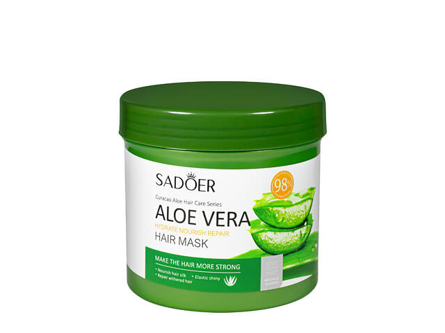 Маска для волос увлажняющая Sadoer Aloe Vera с алоэ, 500 мл