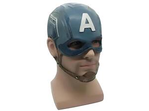 Маска Капітан Америка RESTEQ для дорослих — гумова захисна маска для косплею та вечірок, стиль Месники Marvel