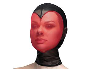 Маска сердце сетка с полностью закрытым лицом Feral Feelings Hearts Mask Black-Red