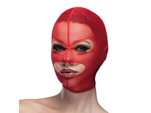 Маска сетка с открытым ртом и глазами Feral Feelings Mask Red