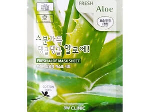 Маска тканинна зволожуюча з екстрактом алое 3W CLINIC Fresh Aloe Mask Sheet, 23 мл