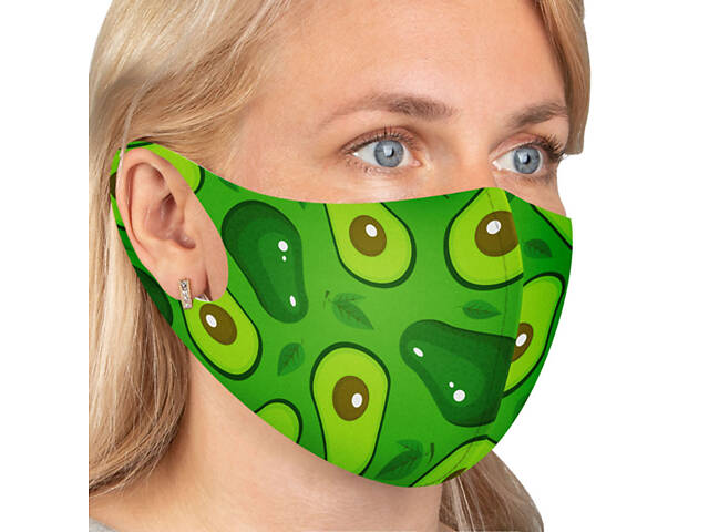 Защитная маска СoLLar с рисунком 'Авокадо', размер L. - Фото 2