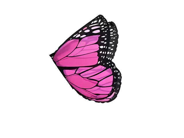 Маскарадні крила метелика RESTEQ рожеві стильний аксесуар для свят вечірок та фотозйомки - Фото 2