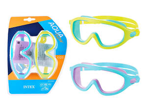 Маски для плавания 2 шт в наборе INTEX голубая и салатовая 55983 от 3-8 лет
