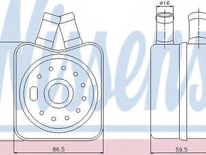 Масл.рад. AI A 3S 3(96-)1.8 T(+)[OE 028.117.021 L] NISSENS 90608 на VW CADDY III фургон (2KA, 2KH, 2CA, 2CH)