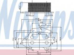 Масл.рад. FD FIESTA V(01-)1.4 TDCi(+)[OE 1103.K2] NISSENS 90670 на VOLVO S40 II седан (MS)