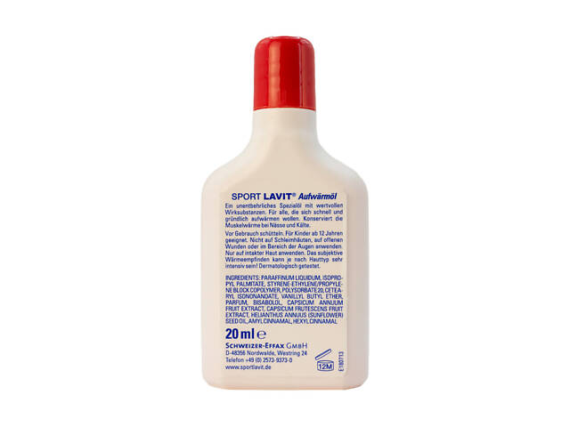 Масло для разогрева мышц Sport Lavit Sportoil Aktiv 20ml Mini (39754700) - Фото 2