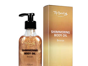Олія для тіла мерехтлива суха Top Beauty Shimmering Body Oil з шиммером 100 мл, Bronze/Бронзовий шиммер