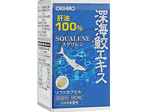 Олія з печінки акули Orihiro Squalene 300 mg 180 Caps