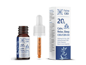 Олія КБД 20% Calm Relax Sleep CBD+CBN олія 10ml Faine CBD Конопляна олія cbd Кбд медична олія для сну