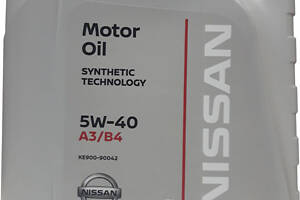 Масло моторное Nissan 5W-40 5л SL синтетик