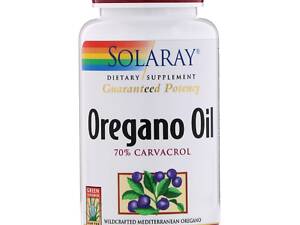 Олія Орегано, 70% Карвакрол, Solaray, 60 Гелевих Капсул