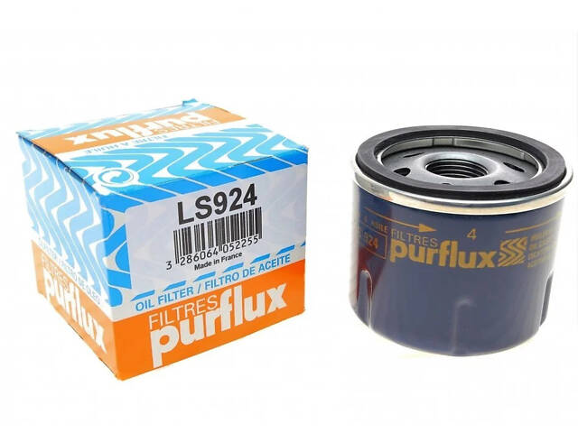 Масляний фільтр Purflux LS924 Renault Sandero, Logan, Kangoo, Twingo, Clio; Dacia Logan; Nissan Kubistar 1520800QAG, 770 - Фото 1