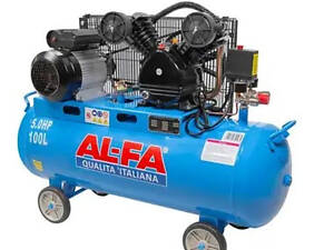 Масляный поршневой компрессор AL-FA ALC 100-2 : 100л, 3.8кВт, 10бар (ALC-100-2)
