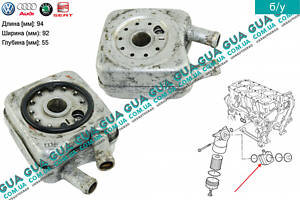 Масляный радиатор ( масляный охладитель / теплообменник ) 068117021B VW / ВОЛЬКС ВАГЕН LT28-55 1996-2006 / ЛТ28-55 96-06