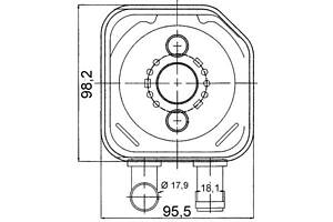 Масляный радиатор AUDI A4 B7 (8EC) / AUDI A6 C5 (4B5) 1994-2009 г.