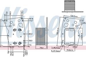 Масляный радиатор BMW 5 (F10) / BMW 6 (F06) / BMW X4 (F26) 2008-2021 г.