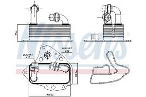 Масляный радиатор CADILLAC BLS / CHRYSLER DELTA / SAAB 9-5 (YS3G) 2002-2019 г.