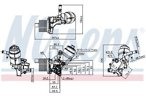 Масляный радиатор CHEVROLET TRAX / OPEL ADAM (M13) / OPEL ASTRA J GTC 2006-2019 г.