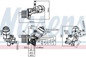 Масляный радиатор CHEVROLET TRAX / OPEL ADAM (M13) / OPEL ASTRA J GTC 2006-2019 г.