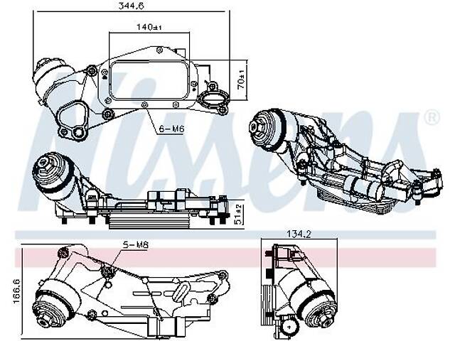 Масляный радиатор CHEVROLET TRAX / SAAB 9-5 (YS3G) / OPEL ASTRA J GTC 2002-2019 г.