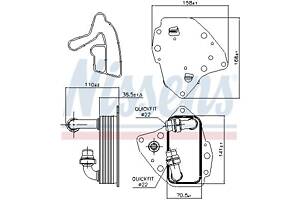 Масляный радиатор CHRYSLER DELTA / OPEL COMBO (X12) 2005-2018 г.