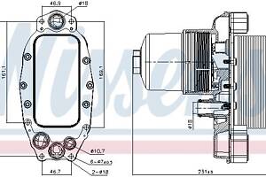 Масляный радиатор CITROEN C5 (RD_) / JAGUAR XF (X250) 2005-2018 г.
