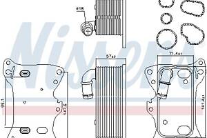 Масляный радиатор DODGE CALIBER / JEEP PATRIOT (MK74) 2003-2022 г.