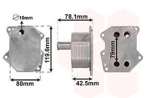 Масляный радиатор двигателя 18013704