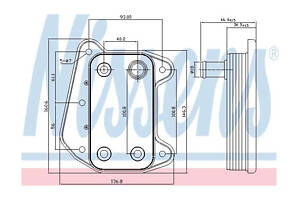 Масляный радиатор двигателя 90622