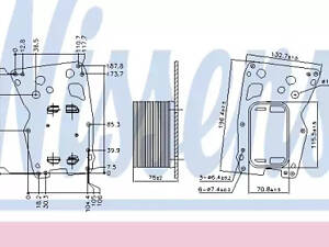 Масляний радіатор двигуна на Auris, Avensis, Clubman, Countryman, Rav 4, Seria 1, Seria 2, Seria 3, Seria 4, Seria ...