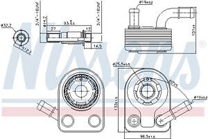 Масляный радиатор FORD C-MAX / FORD FOCUS / FORD MONDEO / FORD FIESTA 2003-2020 г.