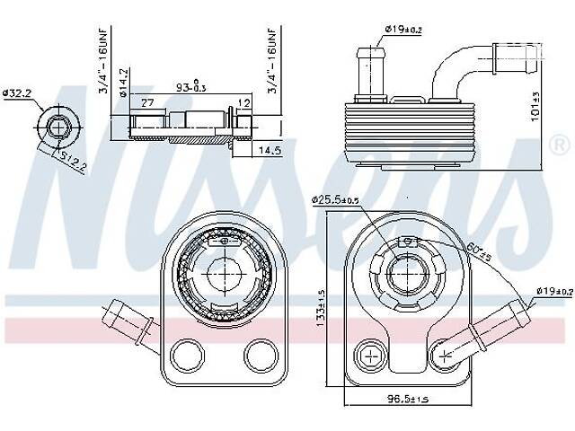 Масляный радиатор FORD C-MAX / FORD FOCUS / FORD MONDEO / FORD FIESTA 2003-2020 г.