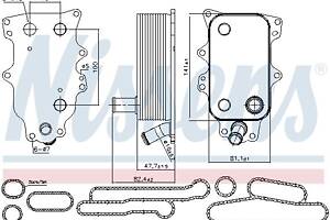 Масляный радиатор FORD TRANSIT (FA_ _) / FORD TRANSIT V363 (FCD, FDD) 2006-2014 г.