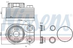 Масляный радиатор INFINITI Q30 / NISSAN NV200 / DACIA SANDERO 1997-2022 г.