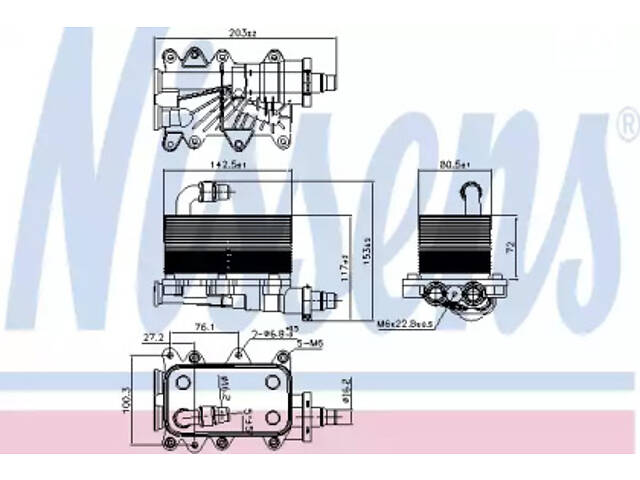 Олійний радіатор коробки передач на Seria 5, Seria 6, Seria 7, X3