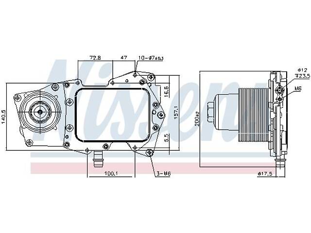 Масляный радиатор LAND ROVER RANGE ROVER (L322) 2002-2012 г.