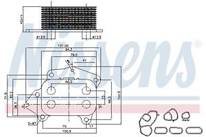 Масляный радиатор MAZDA 3 (BK) / SUZUKI LIANA / VOLVO V50 (545) 1996-2020 г.