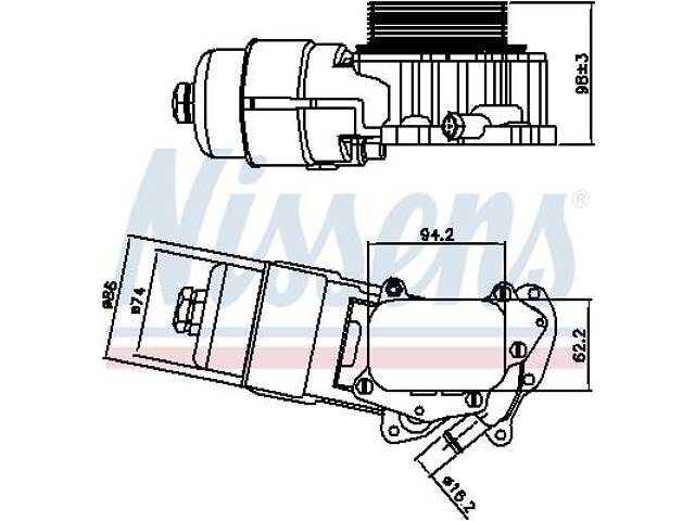 Масляный радиатор MAZDA 3 (BK) / SUZUKI LIANA / VOLVO V50 (545) 1996-2020 г.