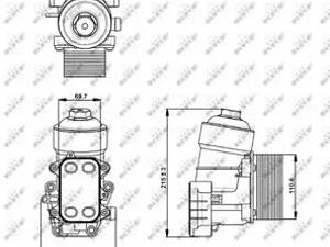 Масляный радиатор на A1, A3, A4, A5, A6, Alhambra, Altea, Altea XL, Amarok, Beetle, Caddy, Crafter, Eos, Fabia, Golf,...