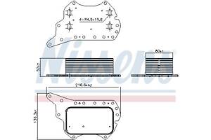 Масляный радиатор NISSAN NV300 (X82) / OPEL VIVARO B (X82) 2006-2022 г.