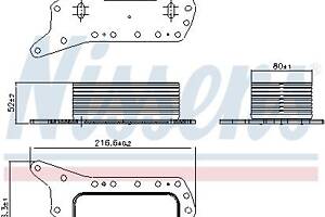 Масляный радиатор NISSAN NV300 (X82) / OPEL VIVARO B (X82) 2006-2022 г.