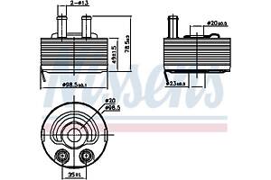 Масляный радиатор NISSAN PATHFINDER (R51) / NISSAN NP300 NAVARA (D40) 2004-2012 г.