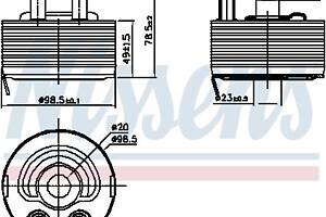 Масляный радиатор NISSAN PATHFINDER (R51) / NISSAN NP300 NAVARA (D40) 2004-2012 г.