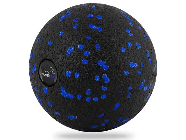Масажний м'яч PowerPlay PP-4351 Epp Massage Ball (d10) Чорно/Синій - Фото 2