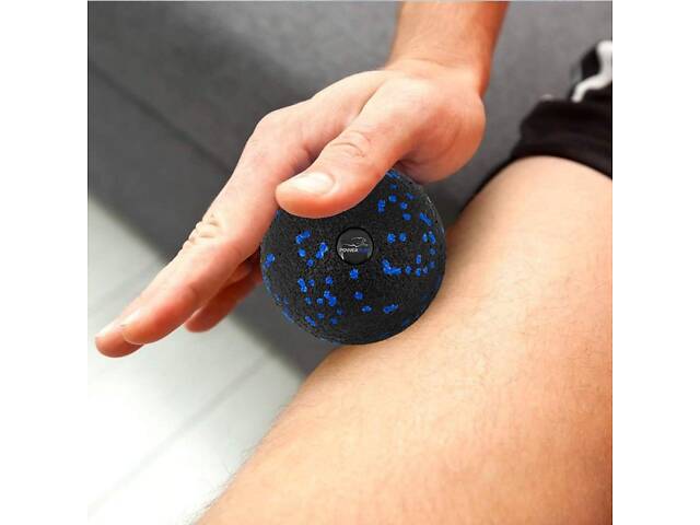 Масажний м'яч PowerPlay PP-4351 Epp Massage Ball (d10) Чорно/Синій - Фото 3
