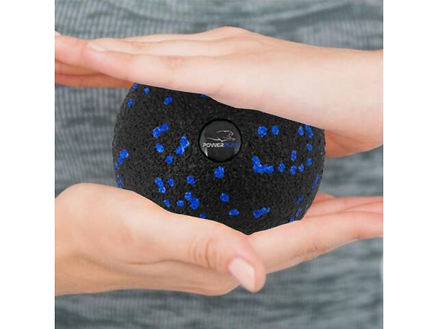 Масажний м'яч PowerPlay PP-4351 Epp Massage Ball (d10) Чорно/Синій - Фото 4