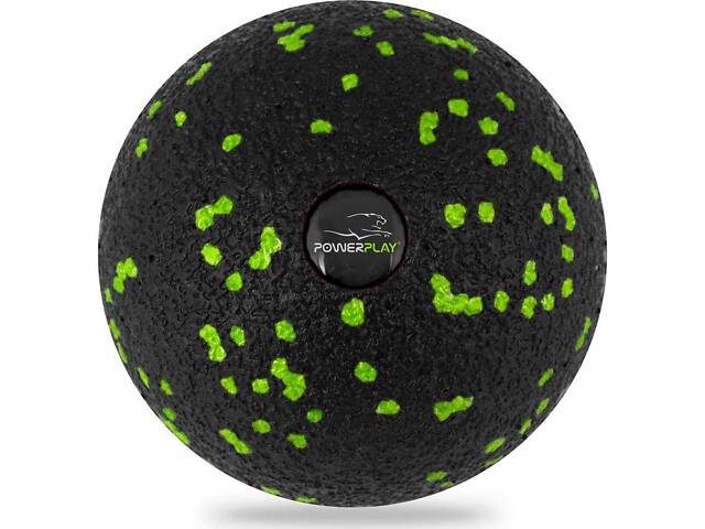 Масажний м'яч PowerPlay PP-4351 Epp Massage Ball (d10) Чорно/Зелений - Фото 1
