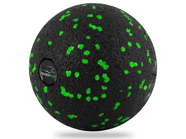 Масажний м'яч PowerPlay PP-4351 Epp Massage Ball (d10) Чорно/Зелений - Фото 2